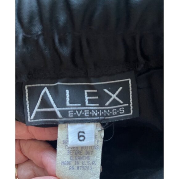 Alex Evenings Vintage womens skirt black size 6 waist 26 Hip 38 long 41 eleg - Picture 7 of 8